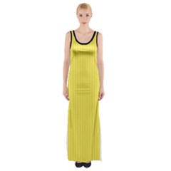 Maize Yellow & Black - Thigh Split Maxi Dress by FashionLane