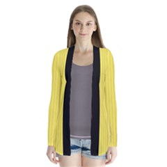 Maize Yellow & Black - Drape Collar Cardigan