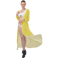 Maize Yellow & Black - Maxi Chiffon Beach Wrap by FashionLane