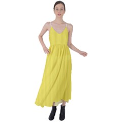 Maize Yellow & Black - Tie Back Maxi Dress by FashionLane