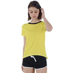 Maize Yellow & Black - Short Sleeve Foldover Tee by FashionLane