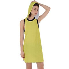 Maize Yellow & Black - Racer Back Hoodie Dress by FashionLane