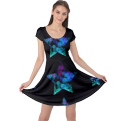 Mermaid Stars Cap Sleeve Dress by Dazzleway