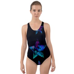 Mermaid Stars Cut-out Back One Piece Swimsuit by Dazzleway