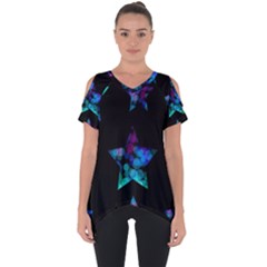 Mermaid Stars Cut Out Side Drop Tee by Dazzleway