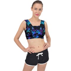 Mermaid Stars V-back Sports Bra by Dazzleway