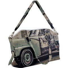 Abandoned Old Car Photo Canvas Crossbody Bag by dflcprintsclothing