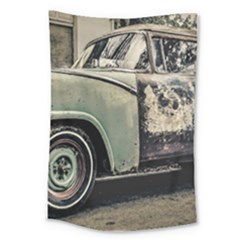 Abandoned Old Car Photo Large Tapestry by dflcprintsclothing