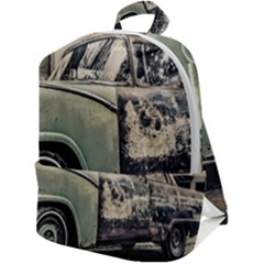 Abandoned Old Car Photo Zip Up Backpack