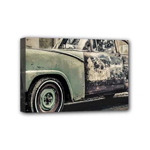 Abandoned Old Car Photo Mini Canvas 6  X 4  (stretched) by dflcprintsclothing