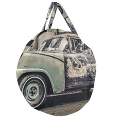 Abandoned Old Car Photo Giant Round Zipper Tote by dflcprintsclothing