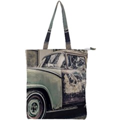 Abandoned Old Car Photo Double Zip Up Tote Bag by dflcprintsclothing