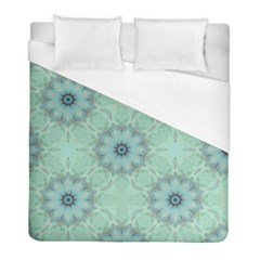 Mint Floral Pattern Duvet Cover (full/ Double Size) by Dazzleway