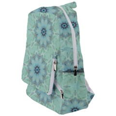 Mint Floral Pattern Travelers  Backpack by Dazzleway