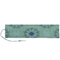 Mint floral pattern Roll Up Canvas Pencil Holder (L) View1