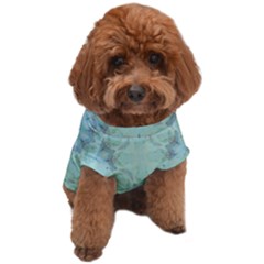 Mint Floral Pattern Dog T-shirt by Dazzleway