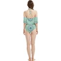 Mint floral pattern Halter Flowy Bikini Set  View2