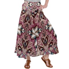 Pink Pattern Satin Palazzo Pants