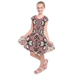 Pink Pattern Kids  Short Sleeve Dress by Dazzleway