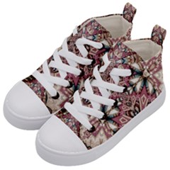 Pink Pattern Kids  Mid-top Canvas Sneakers by Dazzleway