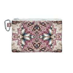 Pink Pattern Canvas Cosmetic Bag (medium)