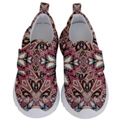 Pink Pattern Kids  Velcro No Lace Shoes by Dazzleway