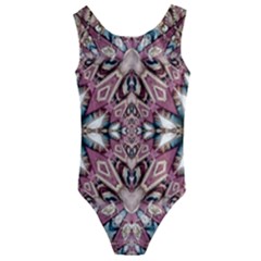 Pink Pattern Kids  Cut-out Back One Piece Swimsuit by Dazzleway