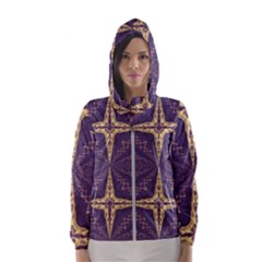 Purple And Gold Women s Hooded Windbreaker by Dazzleway