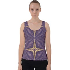 Purple And Gold Velvet Tank Top by Dazzleway