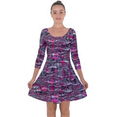 Robot Tastebuds Quarter Sleeve Skater Dress