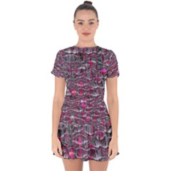 Robot Tastebuds Drop Hem Mini Chiffon Dress by MRNStudios