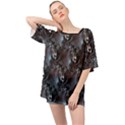 Black Pearls Oversized Chiffon Top View1