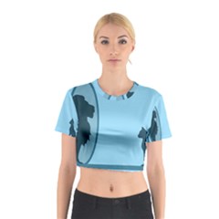 Cat Mirror Lion Cotton Crop Top