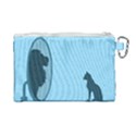 Cat Mirror Lion Canvas Cosmetic Bag (Large) View2