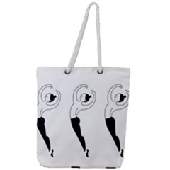 Classical Ballet Dancers Full Print Rope Handle Tote (large)