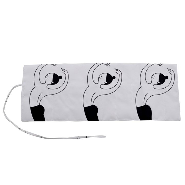 Classical Ballet Dancers Roll Up Canvas Pencil Holder (S)