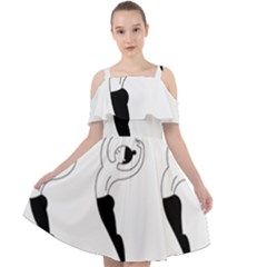 Classical Ballet Dancers Cut Out Shoulders Chiffon Dress by Mariart