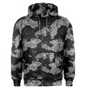 Black And White Cracked Abstract Texture Print Men s Core Hoodie View1