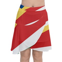 Seychelles Flag Chiffon Wrap Front Skirt by FlagGallery