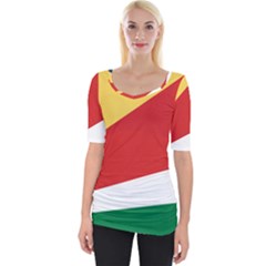 Seychelles Flag Wide Neckline Tee