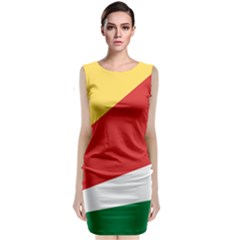 Seychelles Flag Sleeveless Velvet Midi Dress by FlagGallery