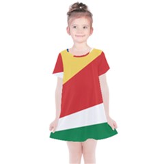 Seychelles Flag Kids  Simple Cotton Dress by FlagGallery