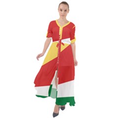 Seychelles Flag Waist Tie Boho Maxi Dress by FlagGallery