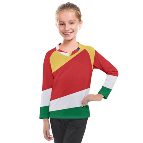 Seychelles Flag Kids  Long Mesh Tee by FlagGallery