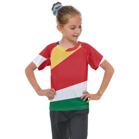 Seychelles Flag Kids  Mesh Piece Tee by FlagGallery