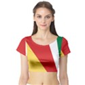 Seychelles-flag12 Short Sleeve Crop Top View1