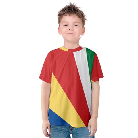 Seychelles-flag12 Kids  Cotton Tee by FlagGallery