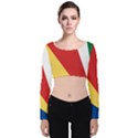 Seychelles-flag12 Velvet Long Sleeve Crop Top View1