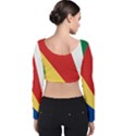 Seychelles-flag12 Velvet Long Sleeve Crop Top View2