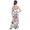 Flowers pattern Sleeveless Velour Maxi Dress View2